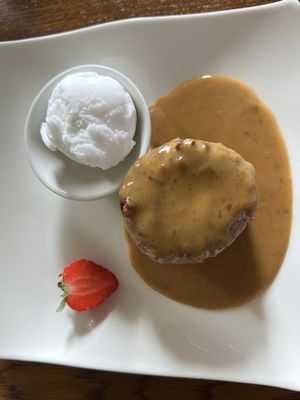 Sticky toffee pudding  at Stobo Castle Health Spa - So Stobo in Peebles