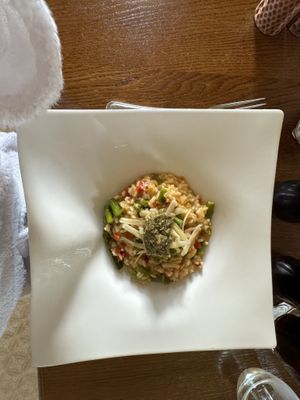 Asparagus and pesto risotto  at Stobo Castle Health Spa - So Stobo in Peebles