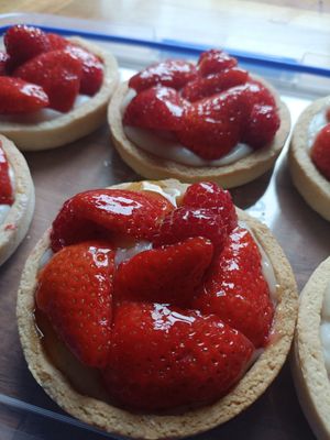 Strawberry tart at The Nook in Durham