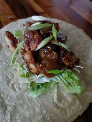 Hoisin not-chicken wraps at The Nook in Durham