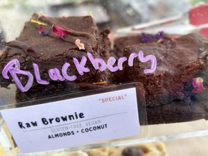 Raw brownies   at The Nook in Durham