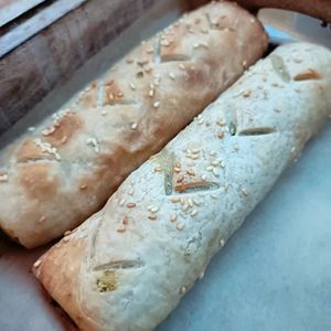 Spinach ricotta and pinenut rolls at The Nook in Durham