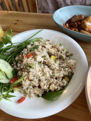 Pineapple fried rice (no egg)  at BObi's Restaurant & Cafe in Langkawi