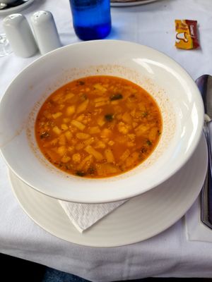 Vegetable soup at Capri in Lanzarote