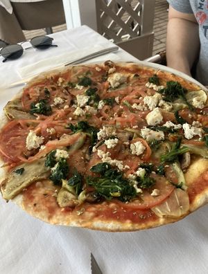 Vegan pizza - Very bland   at Capri in Lanzarote