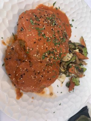 Vegan burger  at Capri in Lanzarote