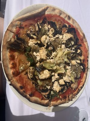 Vegan pizzaa  at Capri in Lanzarote