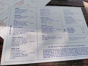 Food menu at In Kannen & Kruiken in Breda