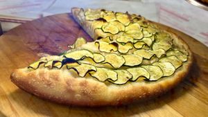 Zucchini focaccia  at La Focacceria Delle Noci Marco in Polignano A Mare