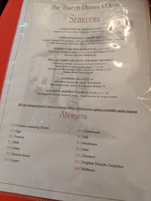 Menu at Powers Thatch Bar & Restaurant in Oughterard