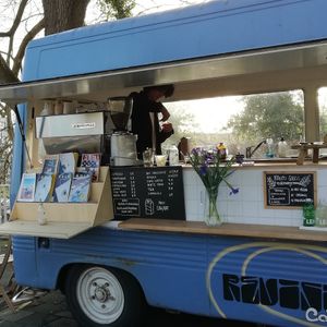 Revista truck, their magazine stand and the chalkboard options at Revista Coffee in Groningen