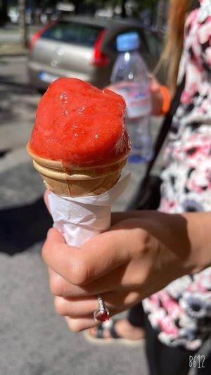 Strawberry Flavor at Dolce Fantasia Gelateria Italiana in Budapest