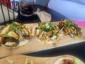 Mushroom tacos  at Taco Truck in Rhodes