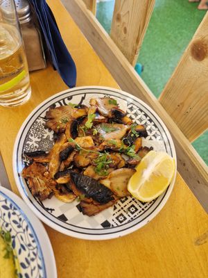 Grilled Mushrooms at Anemi Taverna in Crete