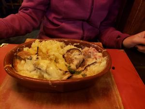 potato eggplant dish. ok. more like mash potatoes at Pura Vida in El Calafate