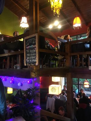 Nice hippy vibe inside at Pura Vida in El Calafate