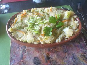 Lentils potato puree at Pura Vida in El Calafate