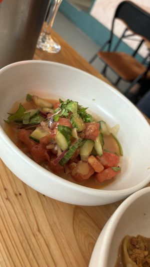 Watermelon salad   at Aurora Kusina in Shepton Mallet