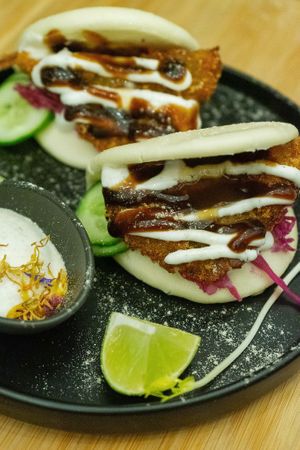 Bao Tacos - knuspriger Austerpilz  at Tipu in Mannheim