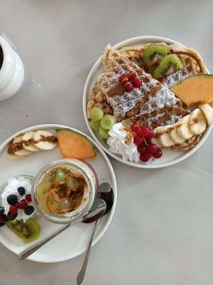 Tipumisu & hazelnut waffle. at Tipu in Mannheim