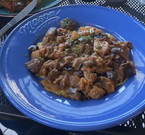 Skillet Hashbrown with Ratatouille   at Sugar & Spice in Boquete