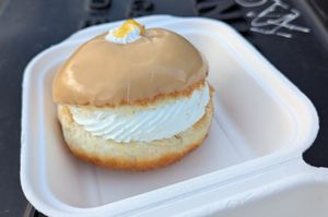 Caramel-lime cream donut at Go Nuts on Donuts in Christchurch