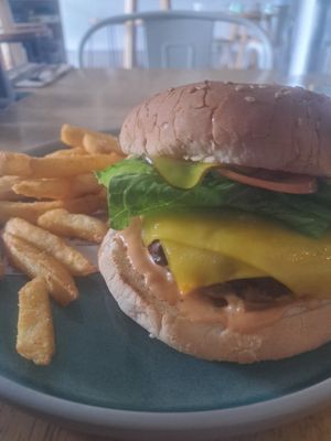 The vegan burger at Moss On Wood in Mackay