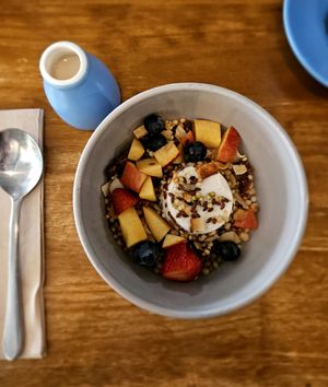 Granola with Coconut Panna Cotta at Moss On Wood in Mackay
