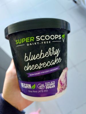 New fave blueberry cheezecake vegan ice cream at Super Scoops in Quezon City