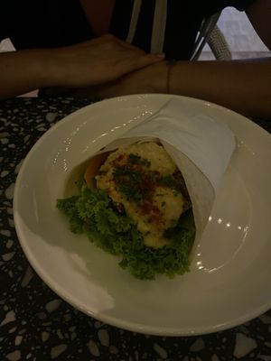 Falafel wrap  at Planta in Phnom Penh