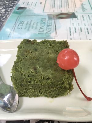 Vegan matcha cake  at Planta in Phnom Penh