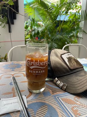 Cashew milk lattee  at Planta in Phnom Penh