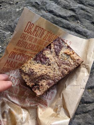 Brownie (about 3.50€) - 4/5. at Origin - Coffee Shop Végétal in Strasbourg