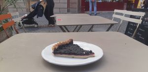 Blueberry pie at Origin - Coffee Shop Végétal in Strasbourg