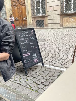 Outside sign  at Origin - Coffee Shop Végétal in Strasbourg