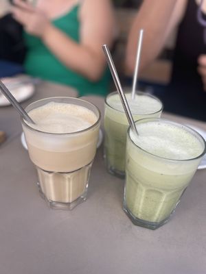 Iced Matcha Latte & Iced Coffeee  at Origin - Coffee Shop Végétal in Strasbourg
