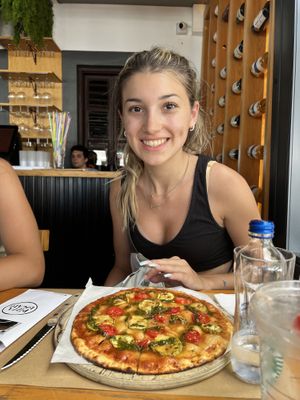 Great vegan pizza options in the Marmaris marina  at Pizza Locale Marmaris Marina in Marmaris
