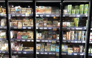 Large vegan selection  at La Vie Claire in Crozon