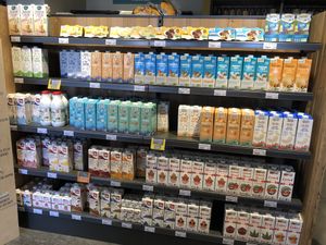 Plantbased milk  at La Vie Claire in Crozon