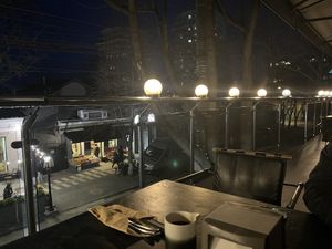 Outdoor seating   at Esushi in Chisinau