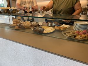 The food choices  at Ca'Feteria in Venice