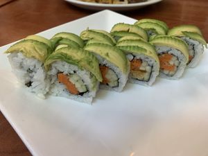 Vegetarian Lover roll without unagi (eel) sauce   at Osaka Sushi in Sacramento
