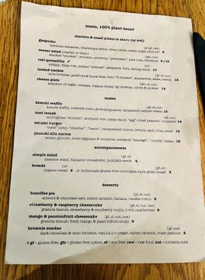 Menu   at Koko Green in Nice