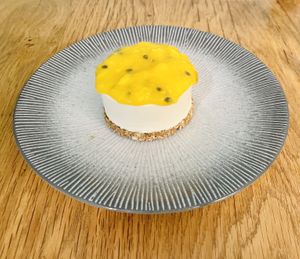 Mango and passion fruit cheesecake   at Koko Green in Nice
