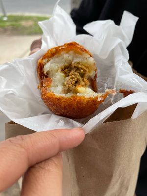 Relleno de papa at RiCoQui Plant-Based Street Food in Charlotte