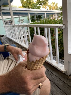 Raspberry -Lemon. Not bad but less flavor than Wild Cherry   at Pinocchio's in Sanibel