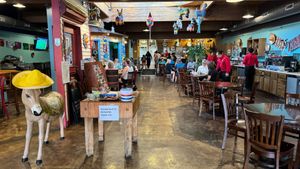 Inside dinning area  at The Begging Burro in Custer