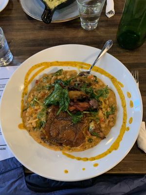 I got the Vegan Israeli Risotto. The creaminess of the garbanzo risotto was amazing and I couldn’t be happier, especially since it’s dairy free! The oyster mushrooms are to yum at Tent City Taphouse in Anchorage