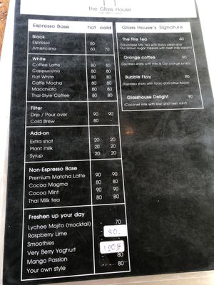 Plant milk available (soy)  at The Glass House in Koh Lanta