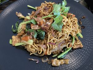 Mie Goreng with tempe  at Good Stuff Cafe & Eco Store in Amed
